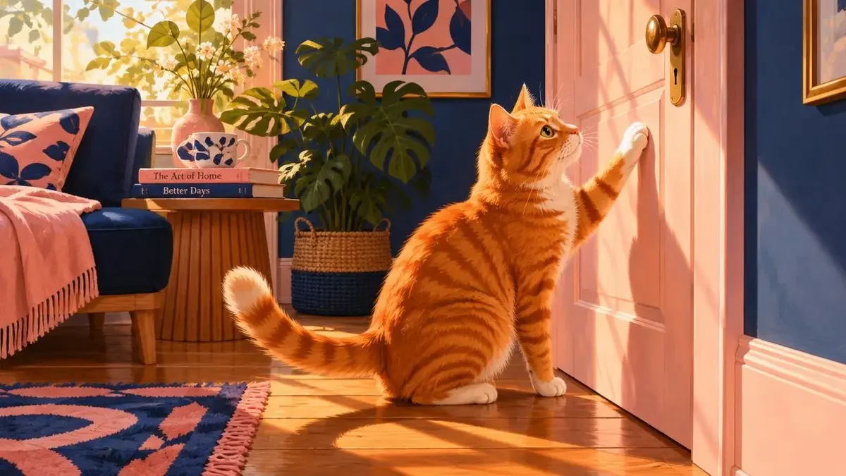 宠物博主家的橘猫再上热搜,这次是因为它自己开门 - 达人动态 - 每日吃瓜网